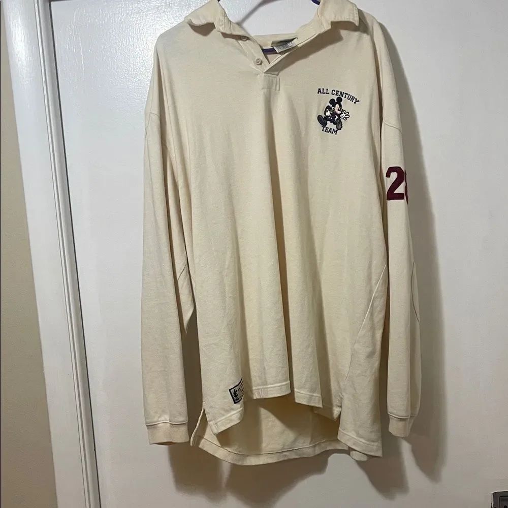 Walt Disney World All Century Team Cream Long Sleeve Shirt size extra large